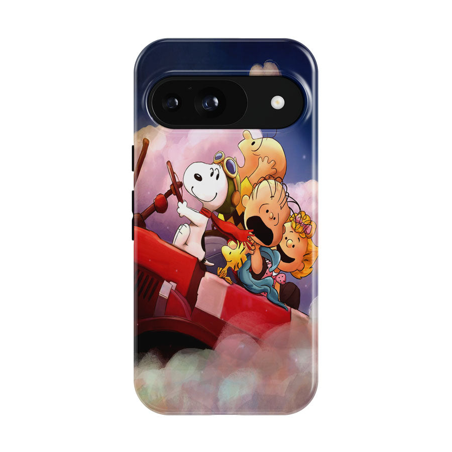 Peanuts Gang Watercolor And Friends Google Pixel 9 | 10 Pro Case