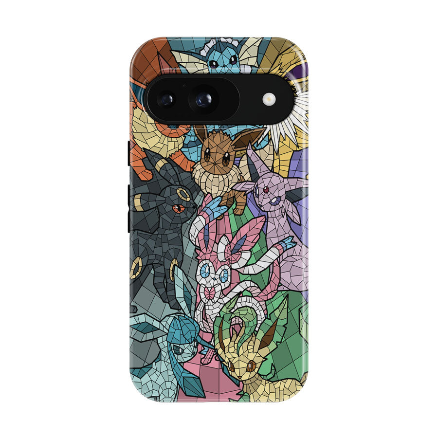 Pokemon Stained Glass Eevee Evolutions Google Pixel 9 | 10 Pro Case