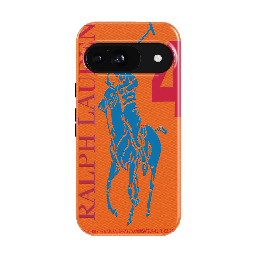 Polo Ralph Lauren Big Pony 4 Orange Parfume Google Pixel 9 | 10 Pro Case
