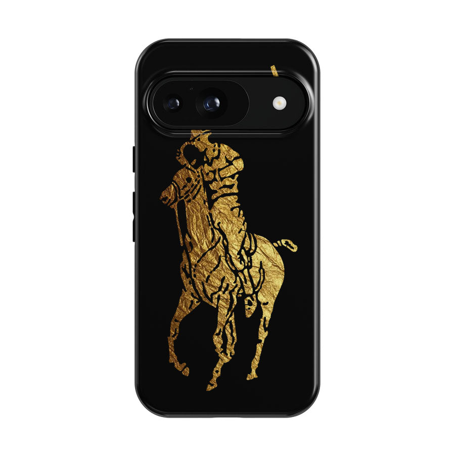 Polo Ralph Lauren Black Gold Logo Google Pixel 9 | 10 Pro Case