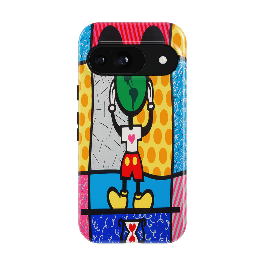 Romero Britto Mickeys World Wallpaper Google Pixel 9 | 10 Pro Case