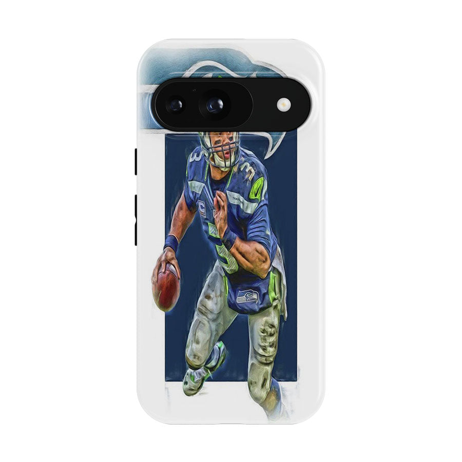 Russell Wilson Seattle Seahawks Oil Art Google Pixel 9 | 10 Pro Case