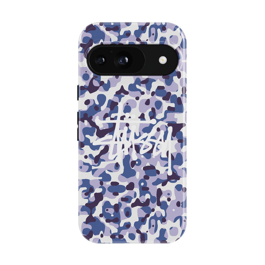 Stussy Bape Camouflage Blue Purple Google Pixel 9 | 10 Pro Case