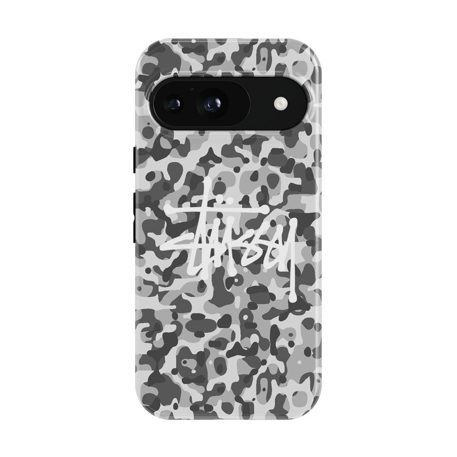 Stussy Bape Camouflage Grey Google Pixel 9 | 10 Pro Case