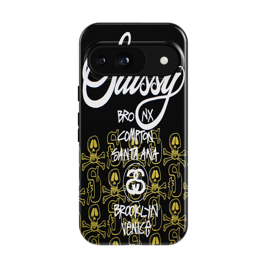 Stussy Skulls Pattern Google Pixel 9 | 10 Pro Case