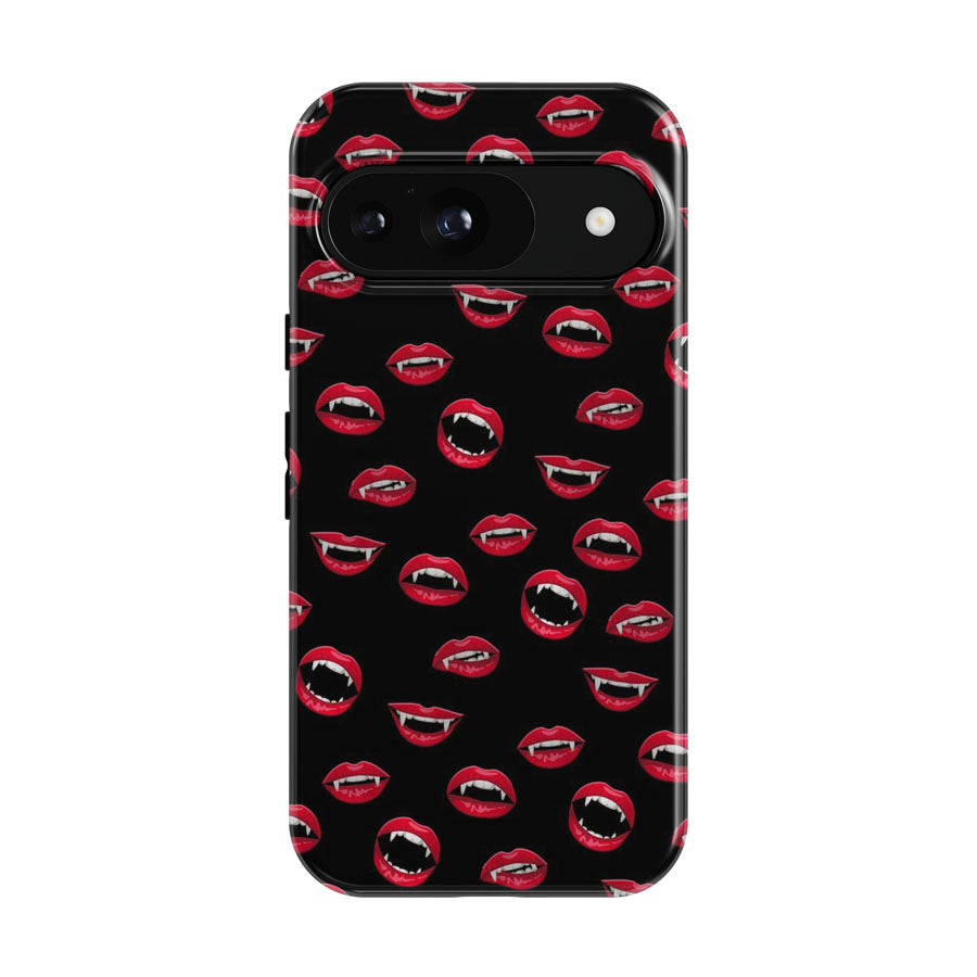 Vampire Lips Pattern Halloween Style Google Pixel 9 | 10 Pro Case