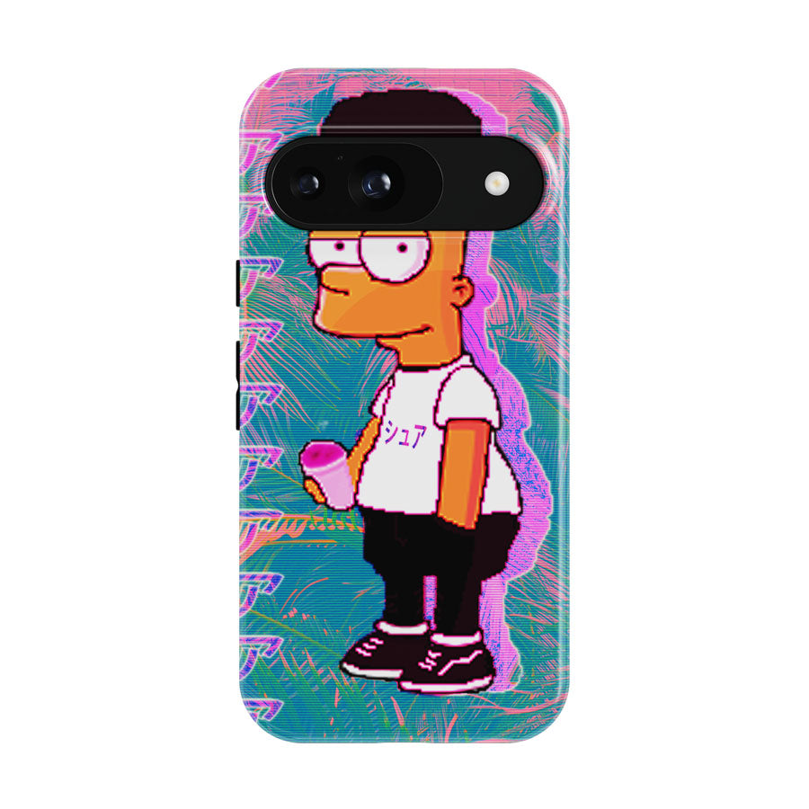 Vaporwave Bart Simpson Google Pixel 9 | 10 Pro Case