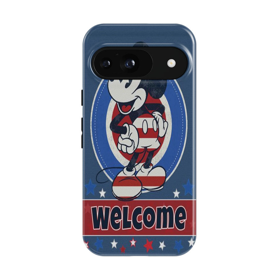 Welcome Red White And Blue Mickey Stars Google Pixel 9 | 10 Pro Case
