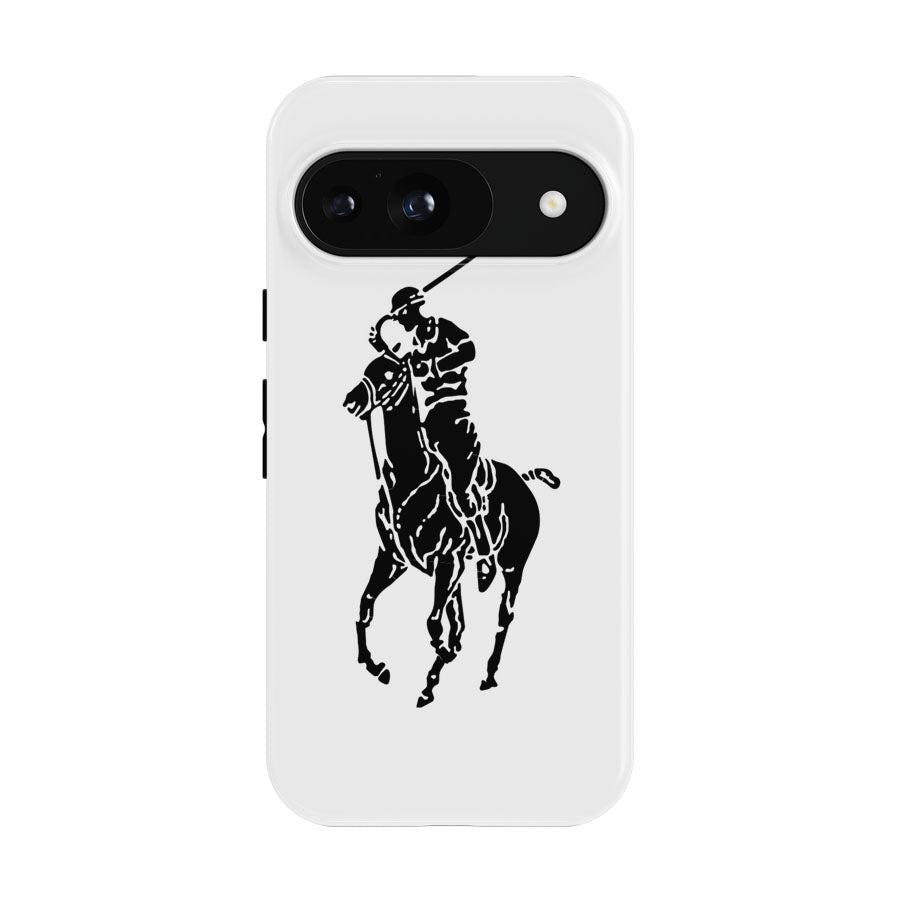 White Black Polo Ralph Lauren Logo Google Pixel 9 | 10 Pro Case