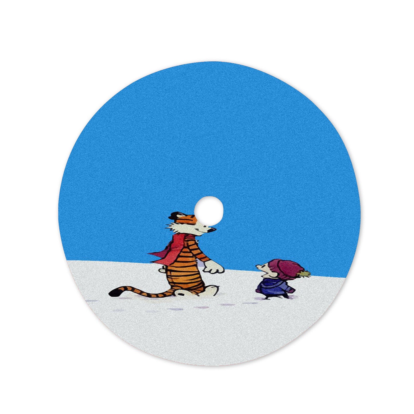 Calvin And Hobbes Snow Christmas Tree Skirt 36 X 36 Inch