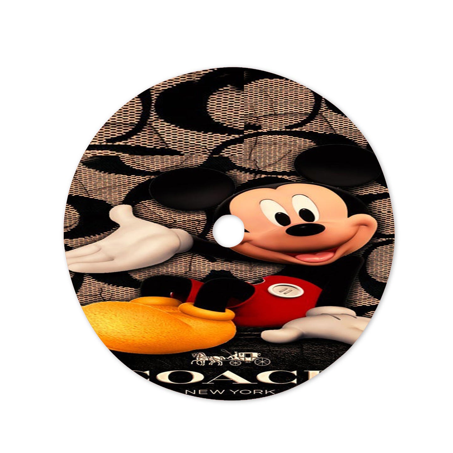 Coach Mickey Mouse Christmas Tree Skirt 36 X 36 Inch