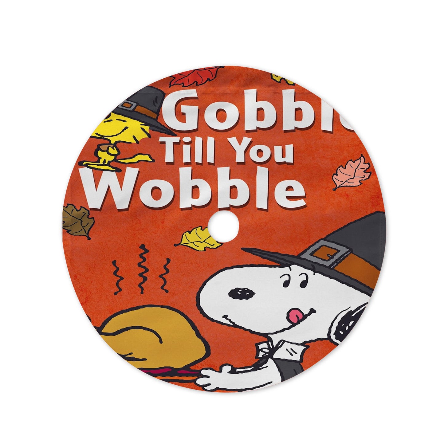 Gobble Till You Wobble Peanuts Christmas Tree Skirt 36 X 36 Inch
