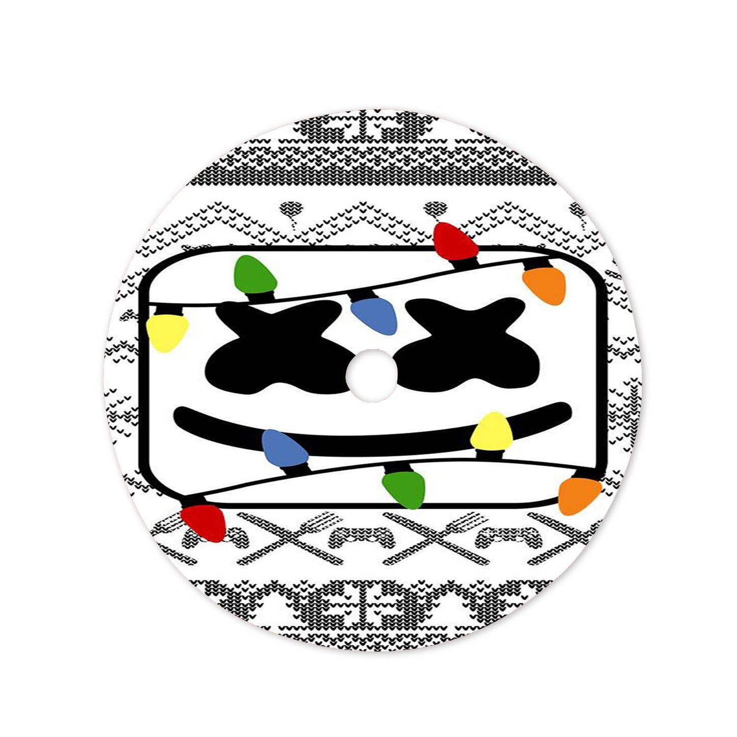 Marshmello Christmas Christmas Tree Skirt 36 X 36 Inch