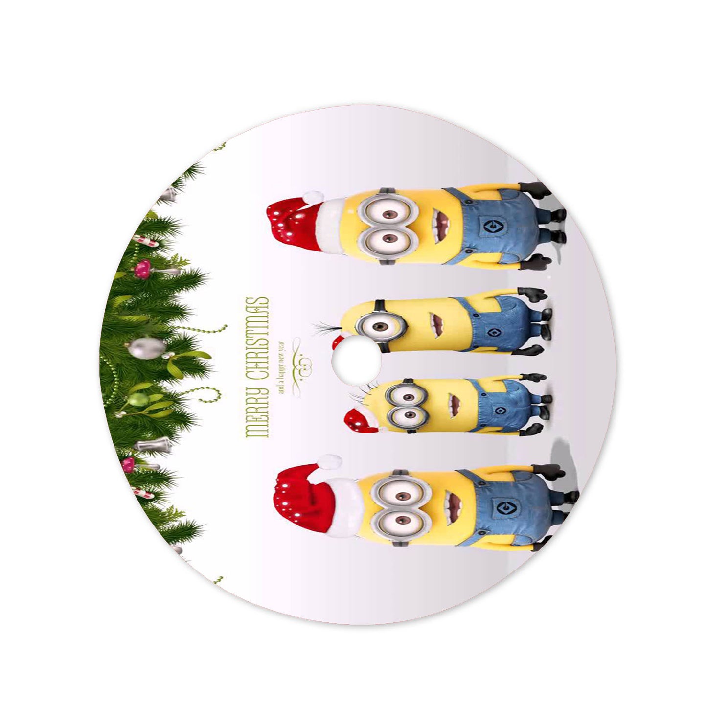 Minions Christmas Christmas Tree Skirt 36 X 36 Inch