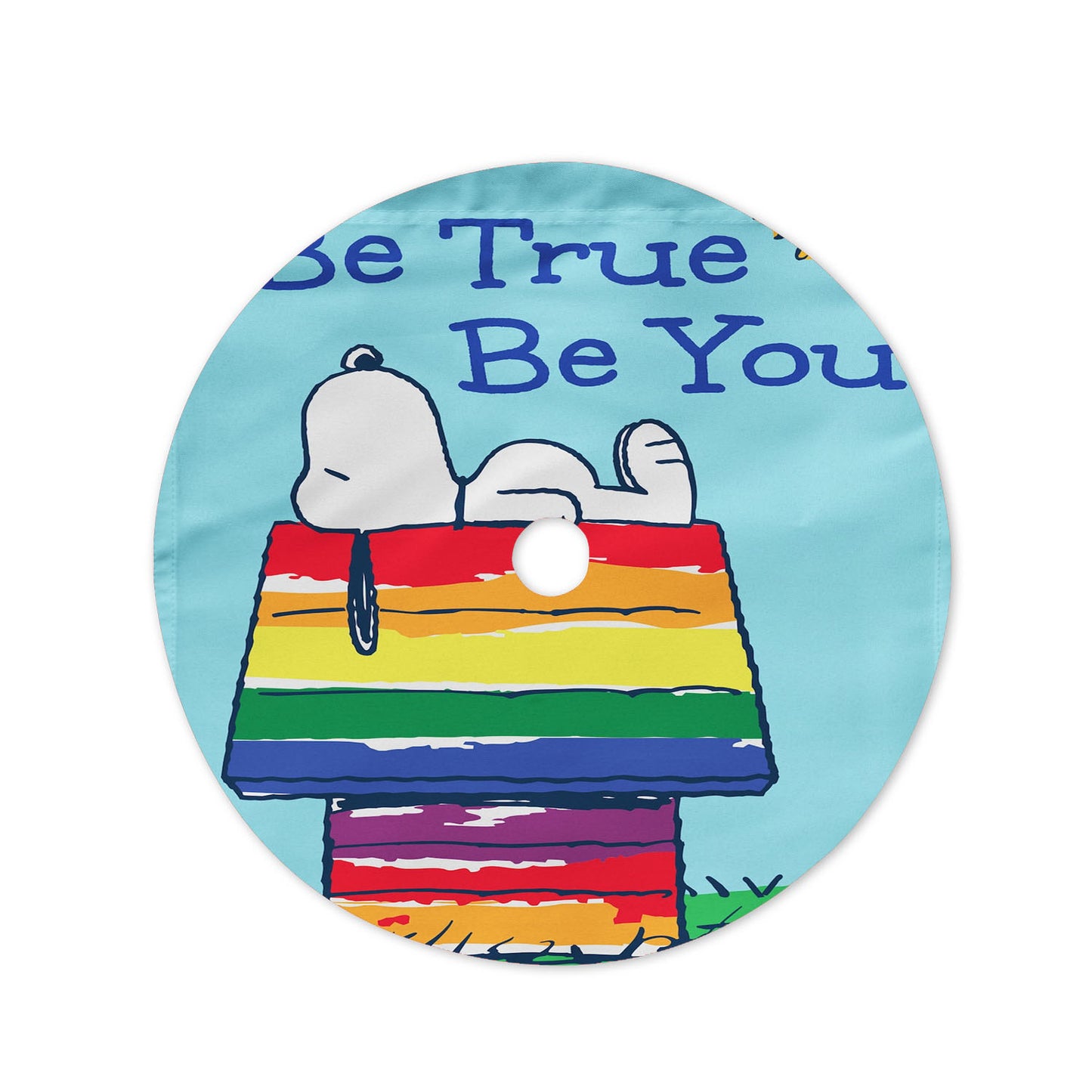 Peanuts Be True To You Snoopy Christmas Tree Skirt 36 X 36 Inch