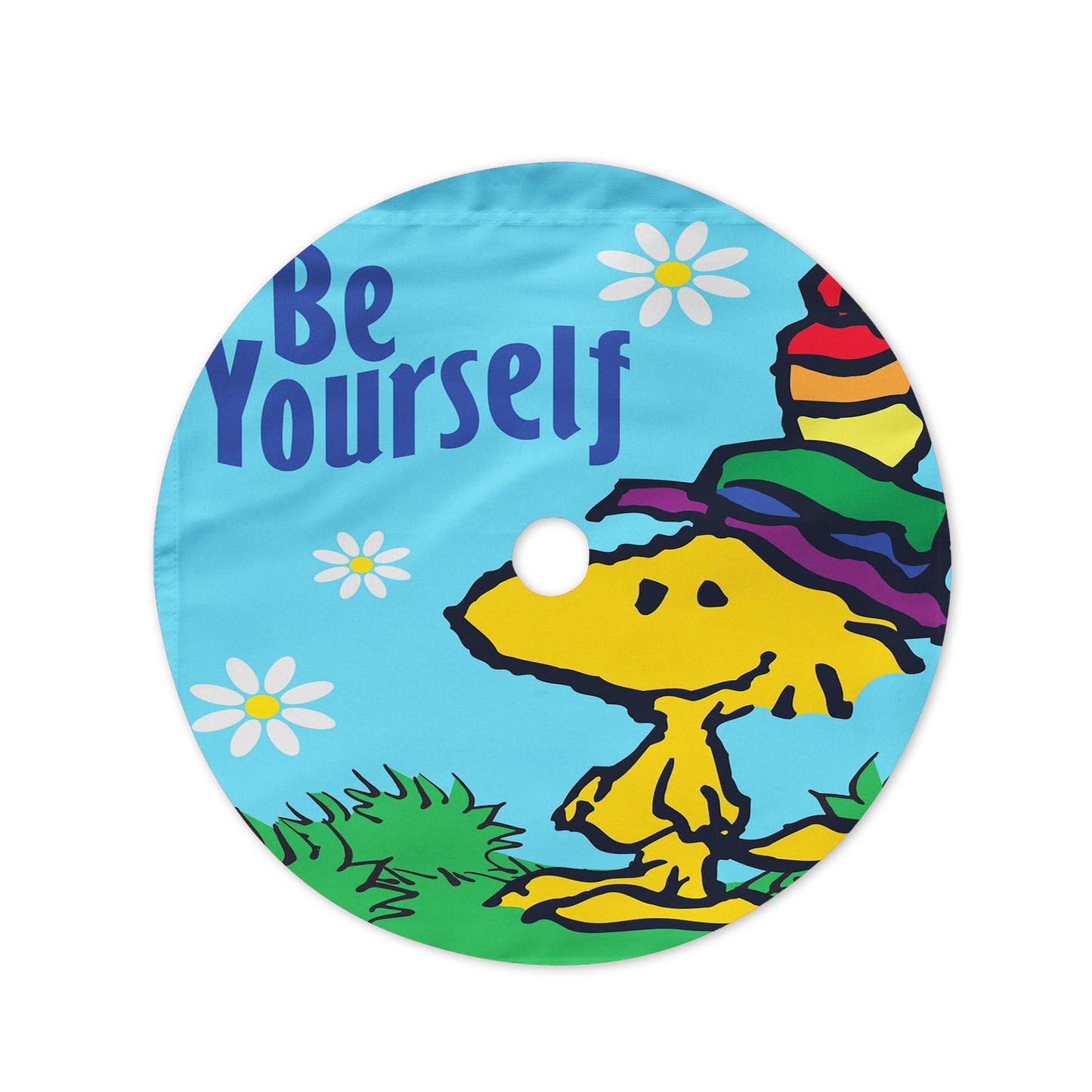 Peanuts Be Yourself Woodstock Christmas Tree Skirt 36 X 36 Inch