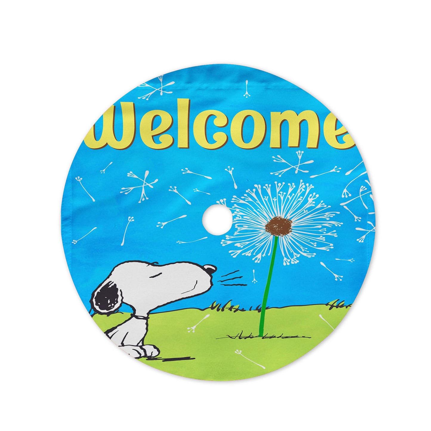 Peanuts Blowing Dandelions Christmas Tree Skirt 36 X 36 Inch