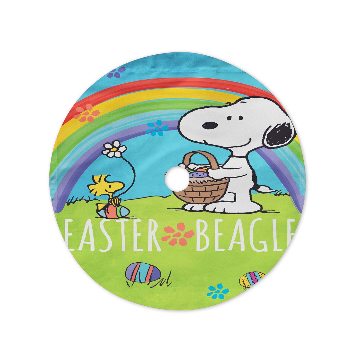 Peanuts Easter Beagle Snoopy Christmas Tree Skirt 36 X 36 Inch