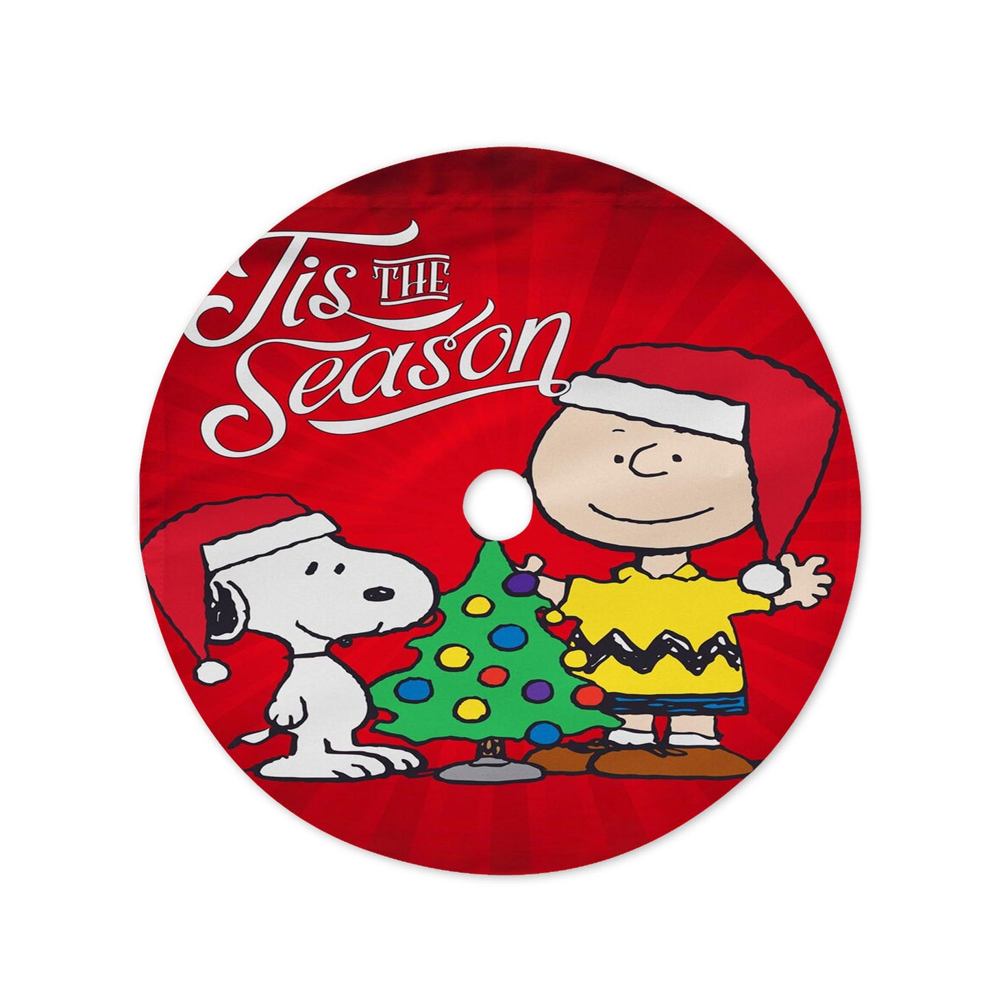 Peanuts Snoopy And Charlie Brown Christmas Christmas Tree Skirt 36 X 36 Inch