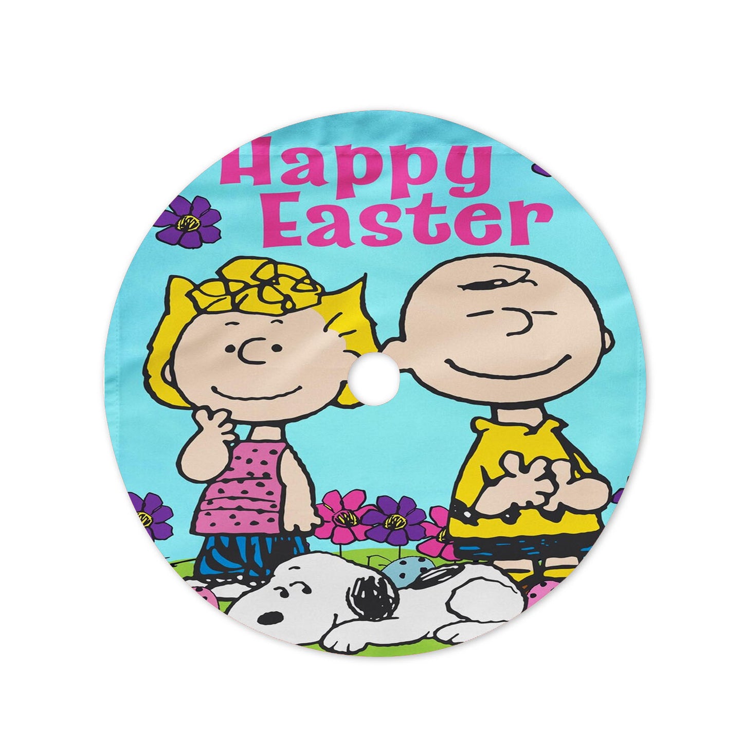 Peanuts Snoopy And Charlie Brown Easter Christmas Tree Skirt 36 X 36 Inch