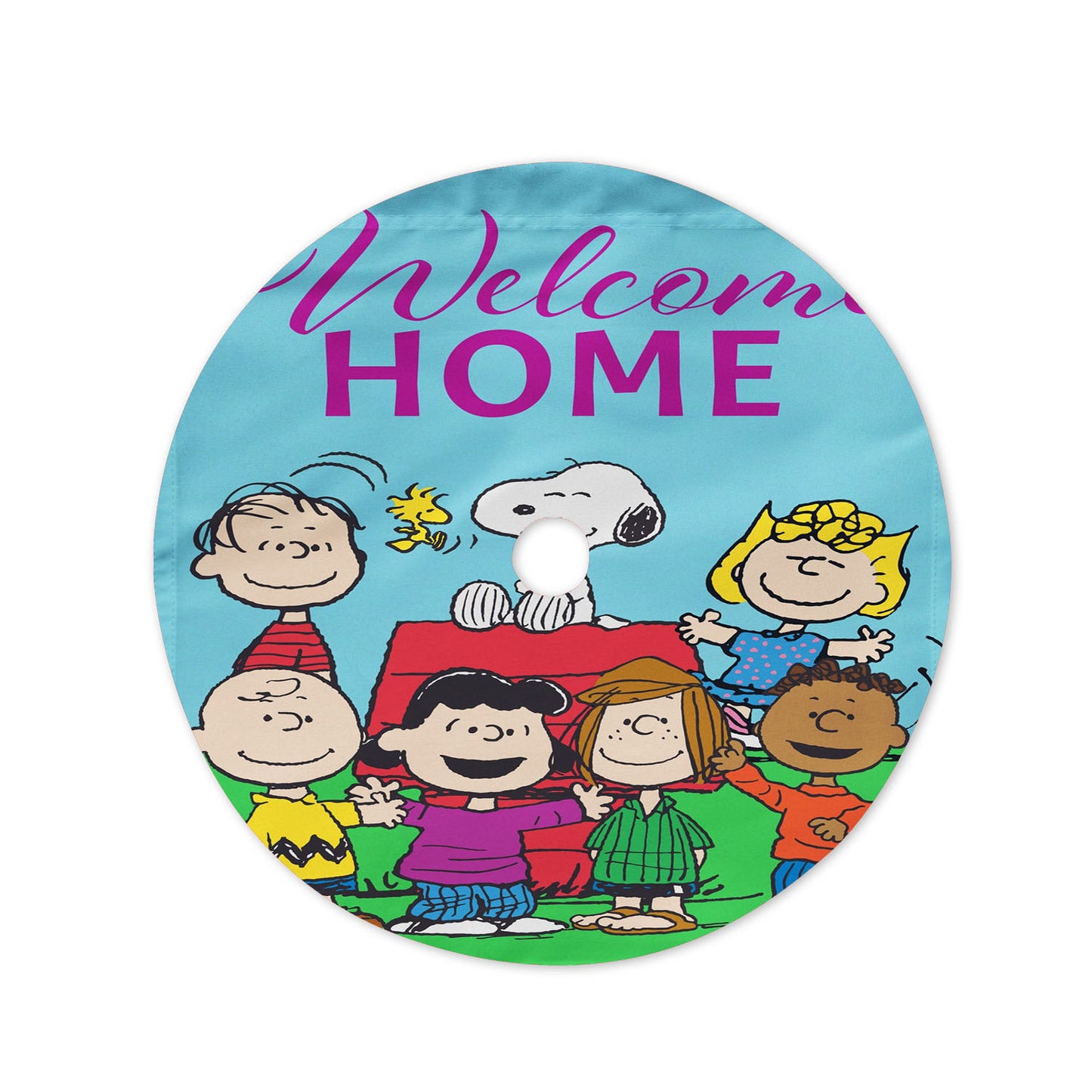Peanuts Welcome Home Gang Christmas Tree Skirt 36 X 36 Inch