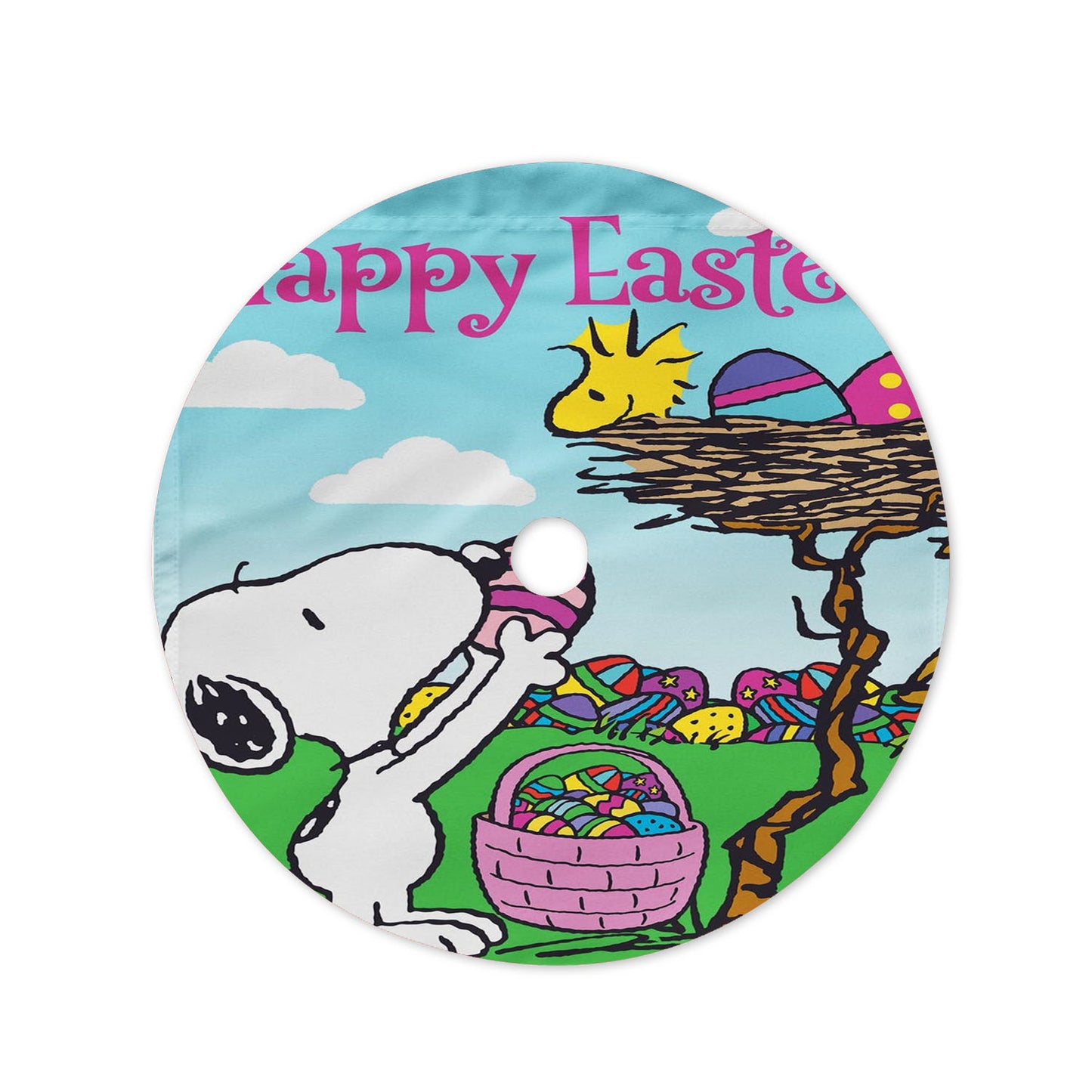 Snoopy Peanuts Easter Christmas Tree Skirt 36 X 36 Inch