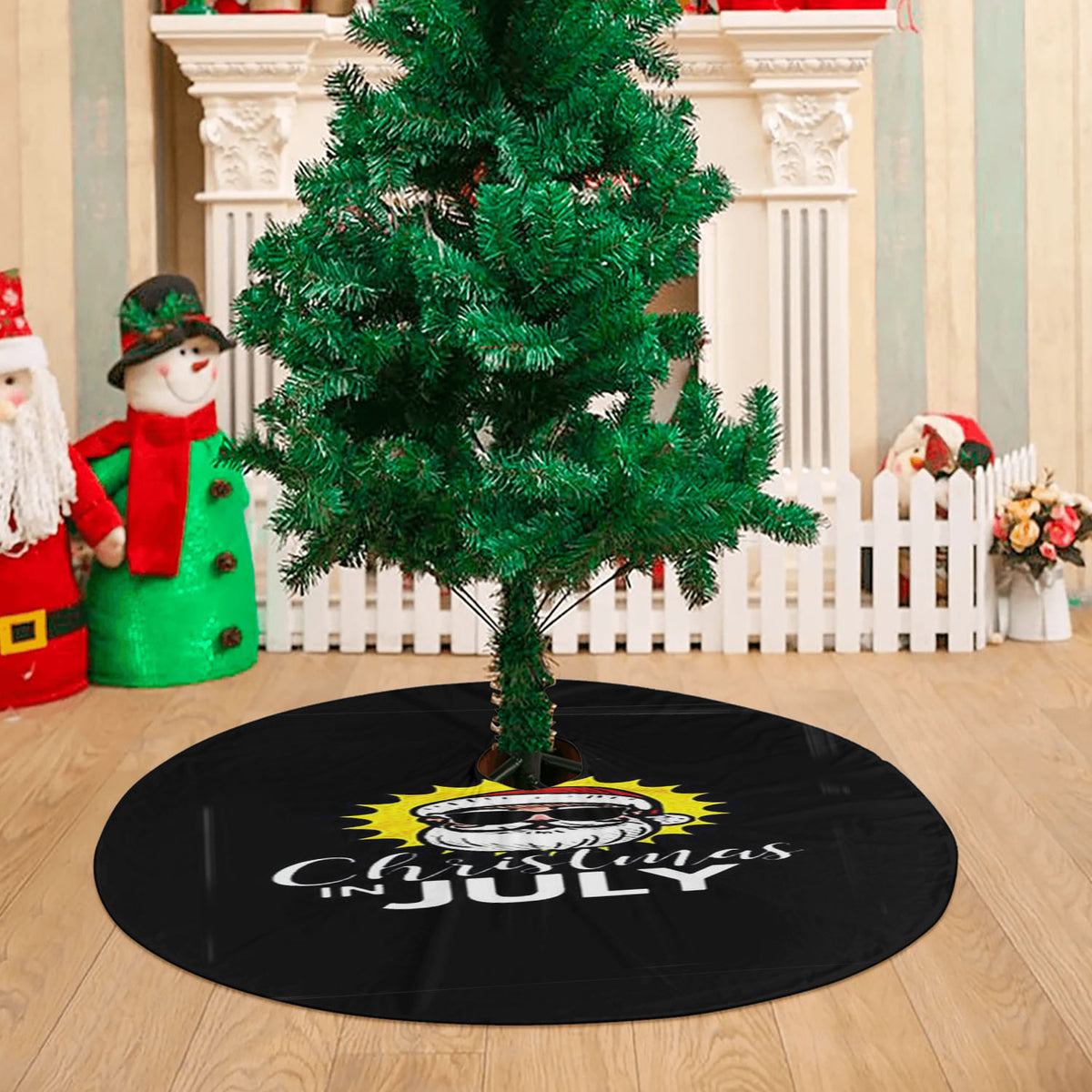 Christmas In July Santa With Sunglasses In The Summer Sun Christmas Tree Skirt 36 X 36 Inch