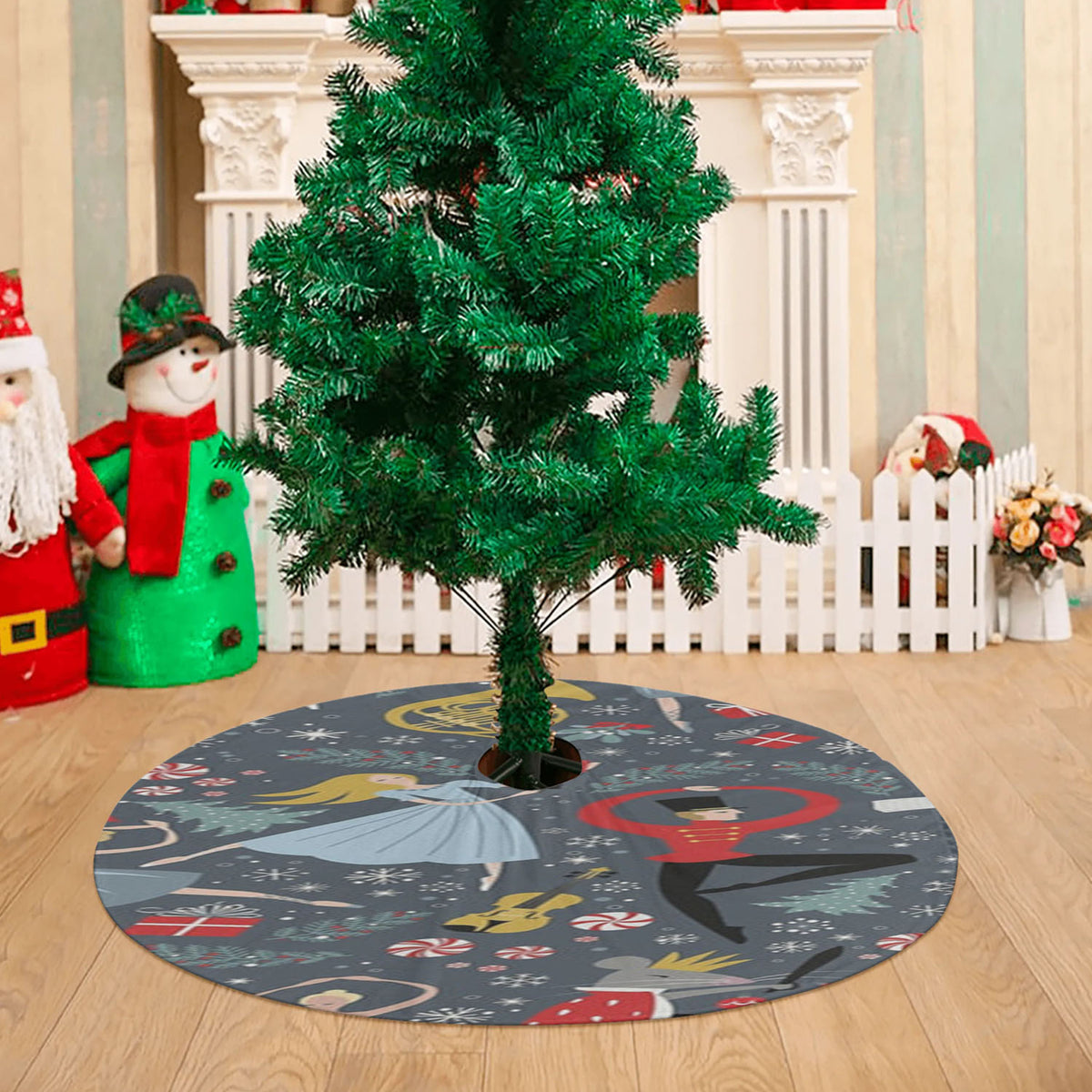 Nutcracker Ballet Pattern - Christmas Christmas Tree Skirt 36 X 36 Inch