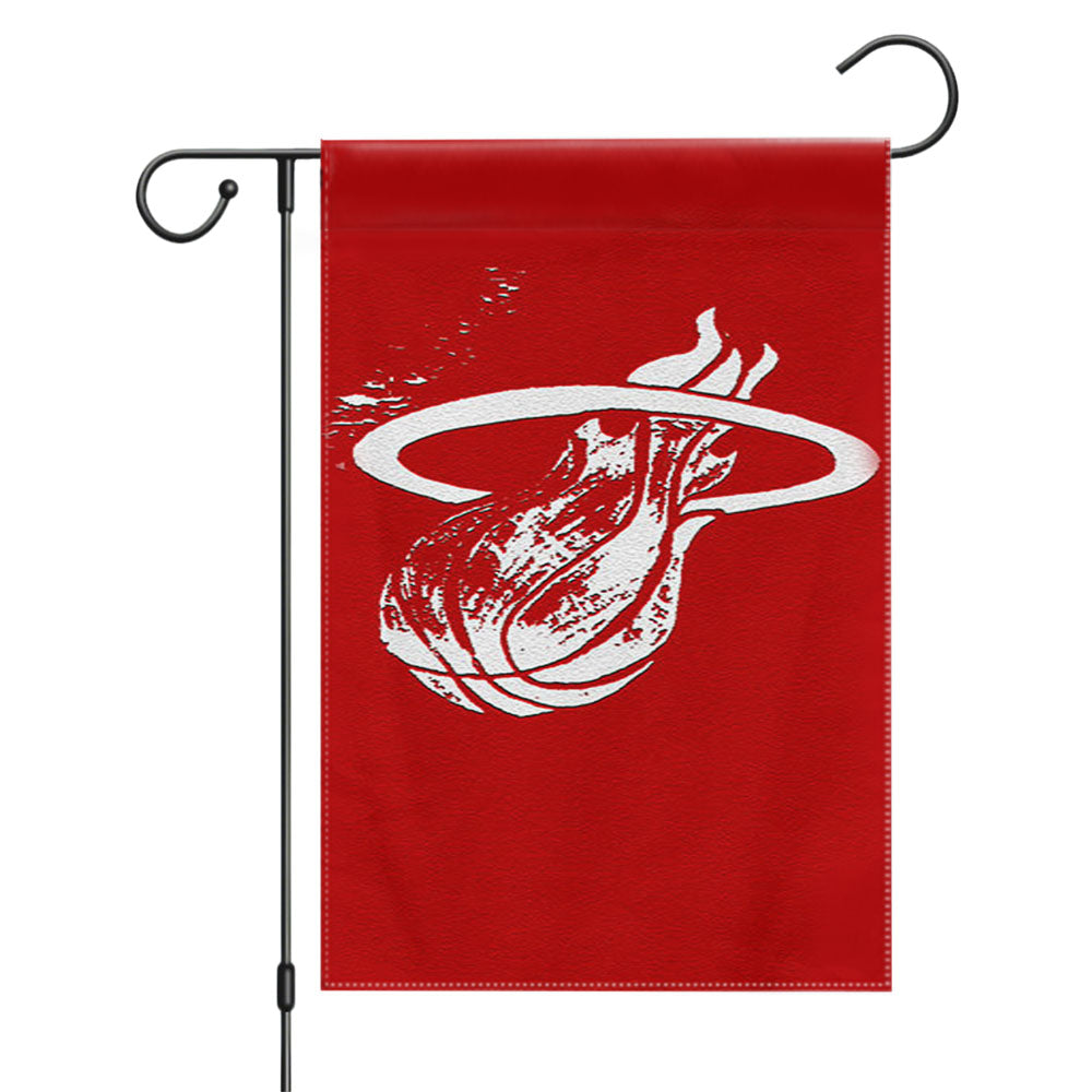 Basketball Miami Heat Garden Flags Yard Outdoor Lawn 12 X 18