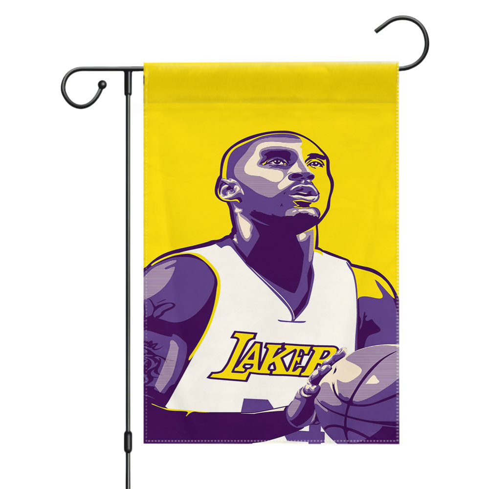 Black Mamba Lakers Kobe Bryant Nba Garden Flags Yard Outdoor Lawn 12 X 18