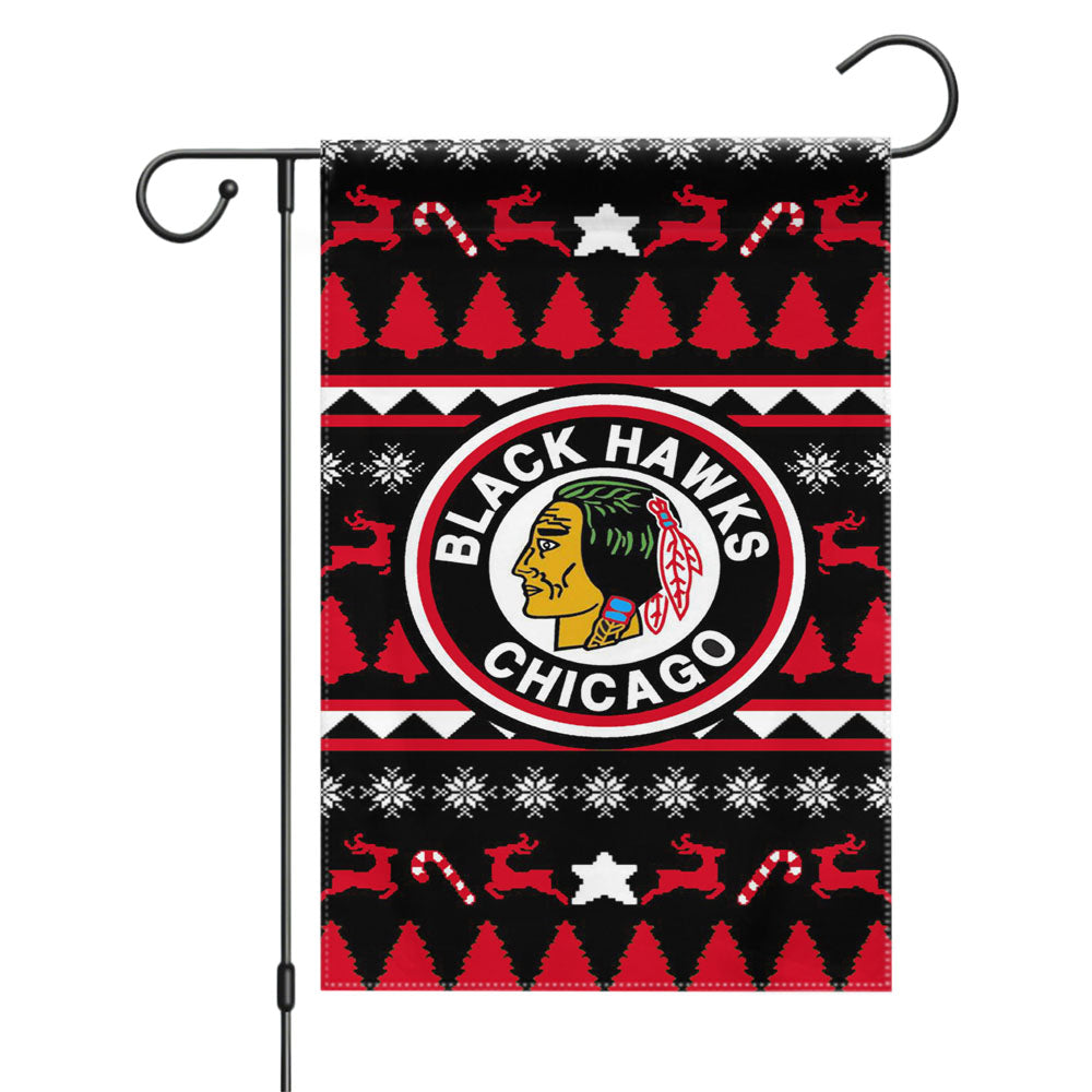 Blackhawks Chicago Garden Flags Yard Outdoor Lawn 12 X 18