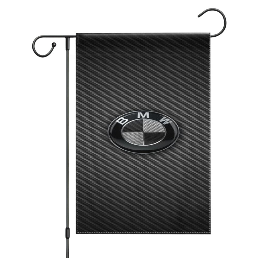 Bmw Black Carbon Garden Flags Yard Outdoor Lawn 12 X 18