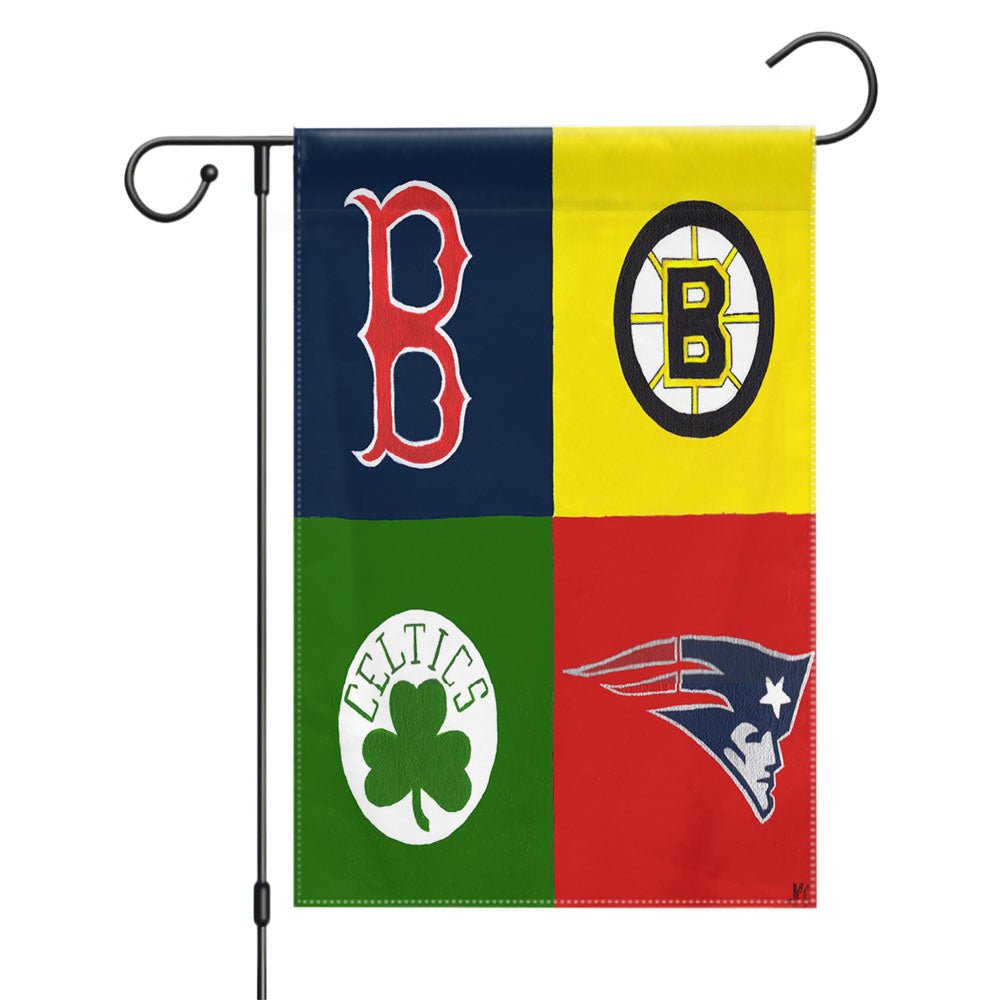 Boston Sports Lovah Garden Flags Yard Outdoor Lawn 12 X 18