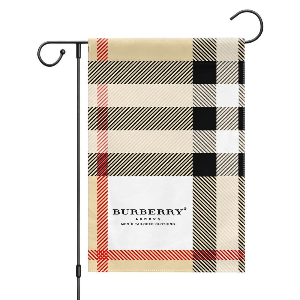 Burberry Pattern Square Garden Flags Yard Outdoor Lawn 12 X 18