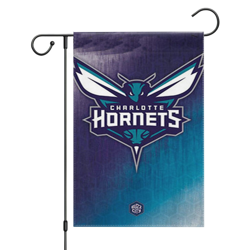 Charlotte Hornets Logo Garden Flags Yard Outdoor Lawn 12 X 18