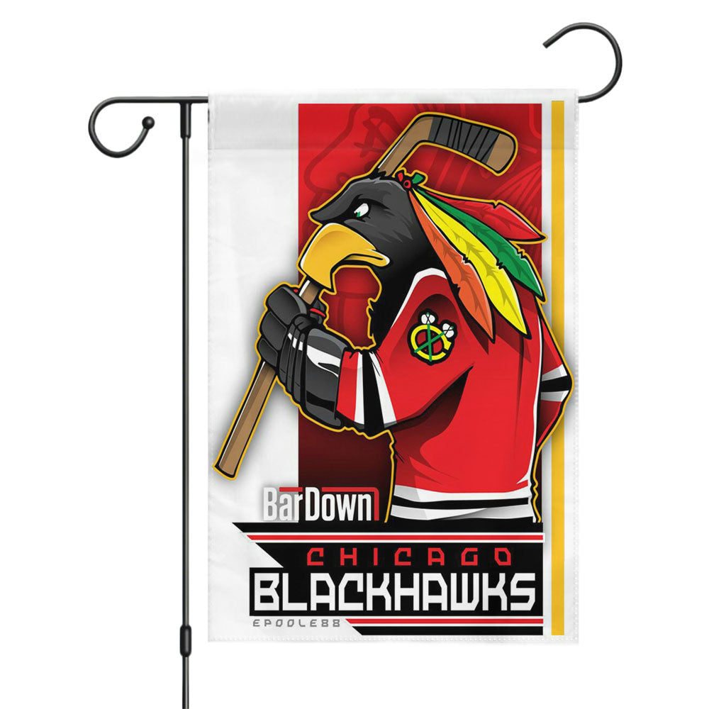 Chicago Blackhawks Nhl Ice Hokey Garden Flags Yard Outdoor Lawn 12 X 18