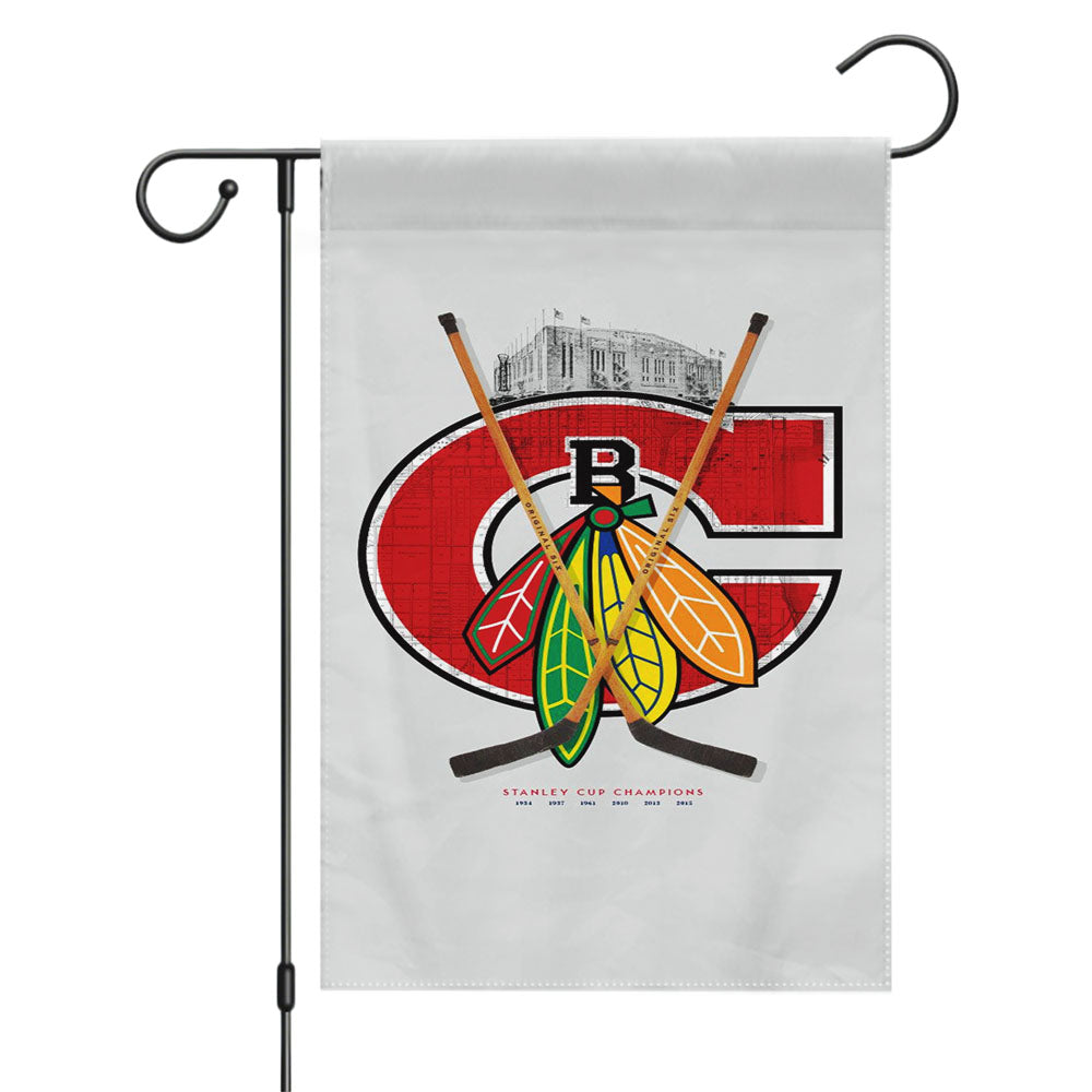 Chicago Blackhawks Toews Jersey 2 Garden Flags Yard Outdoor Lawn 12 X 18