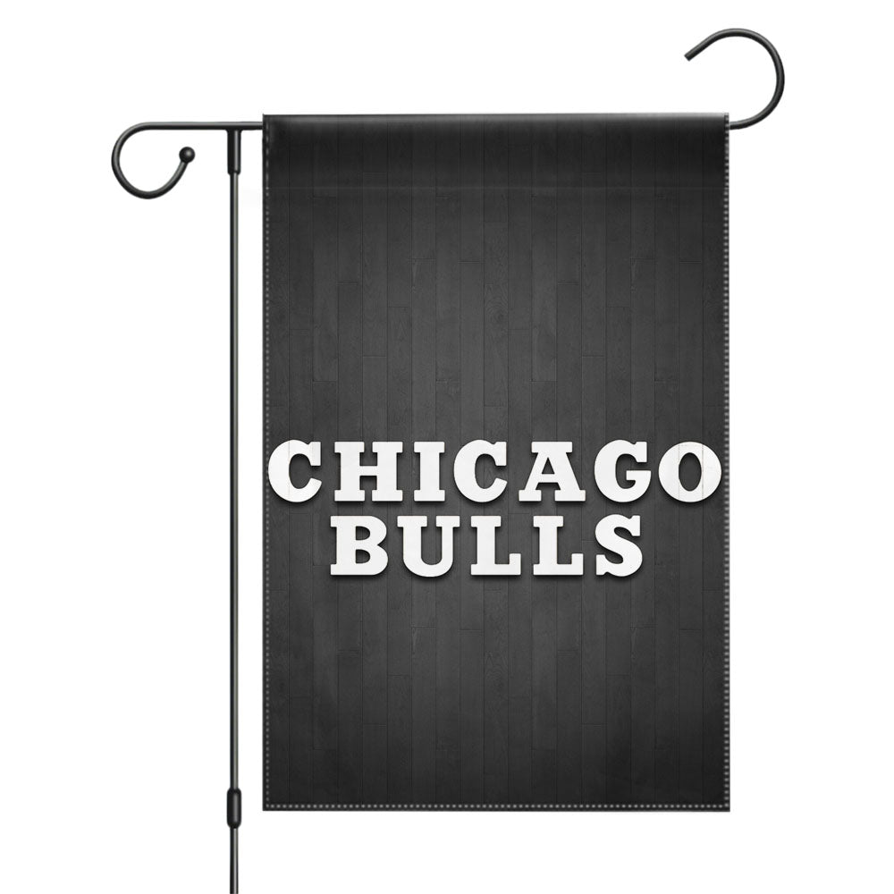 Chicago Bulls Hardwood Garden Flags Yard Outdoor Lawn 12 X 18
