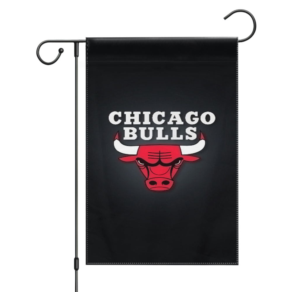 Chicago Bulls Wooden Garden Flags Yard Outdoor Lawn 12 X 18
