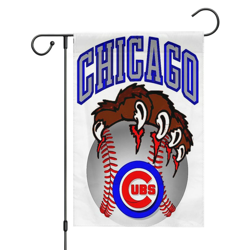 Chicago Cubs Baseball Club Garden Flags Yard Outdoor Lawn 12 X 18