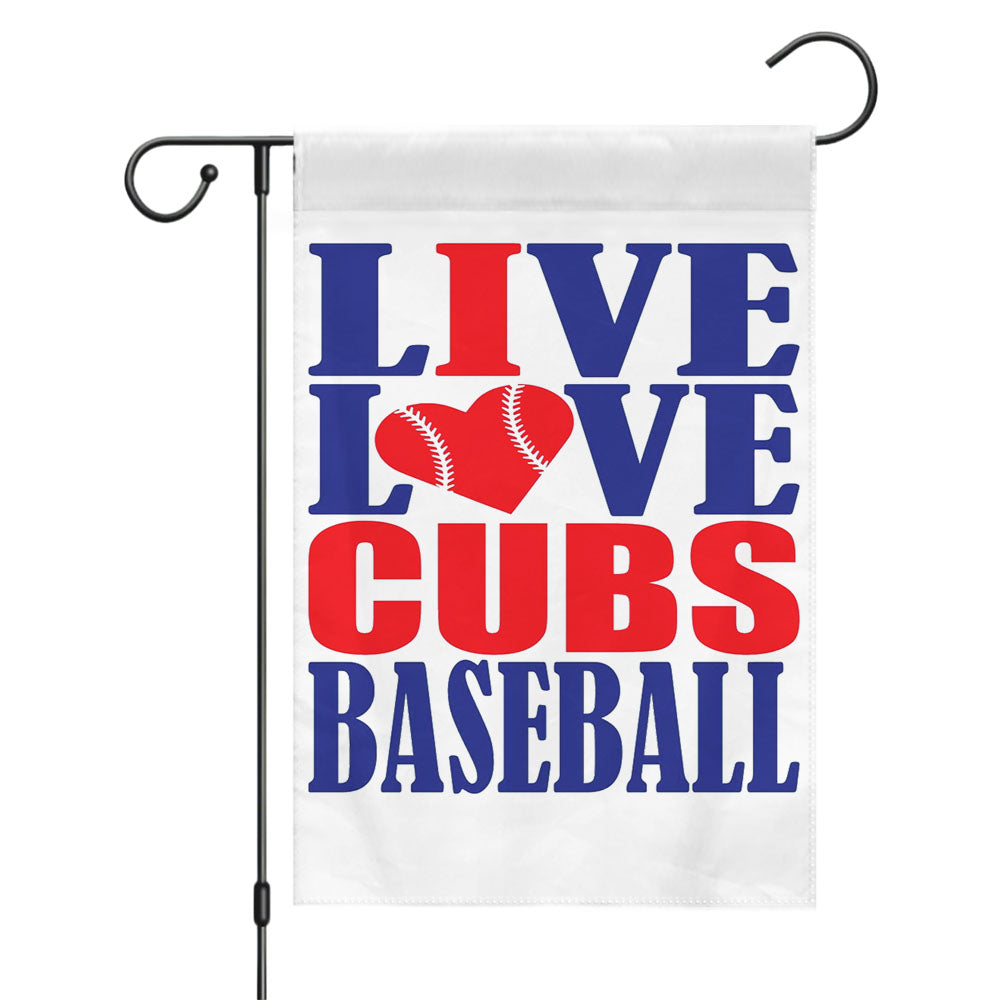Chicago Cubs Baseball Skin Garden Flags Yard Outdoor Lawn 12 X 18