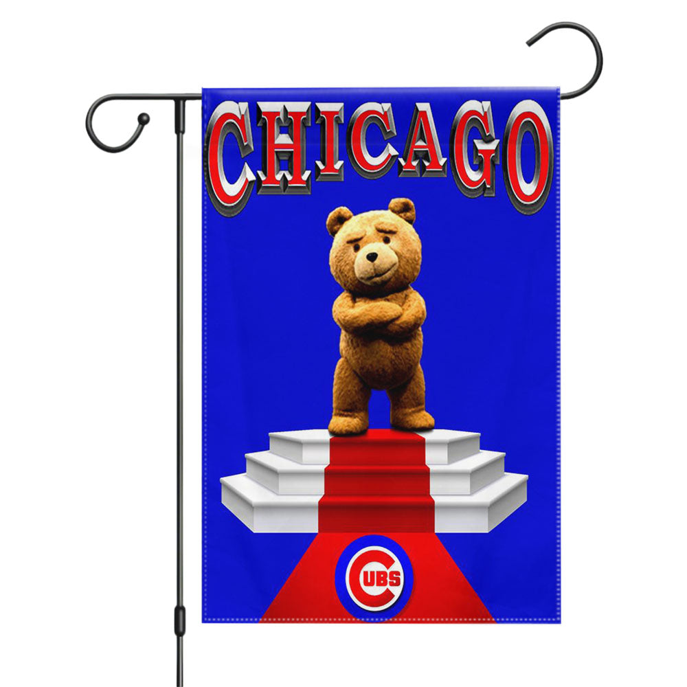 Chicago Cubs Blue Garden Flags Yard Outdoor Lawn 12 X 18