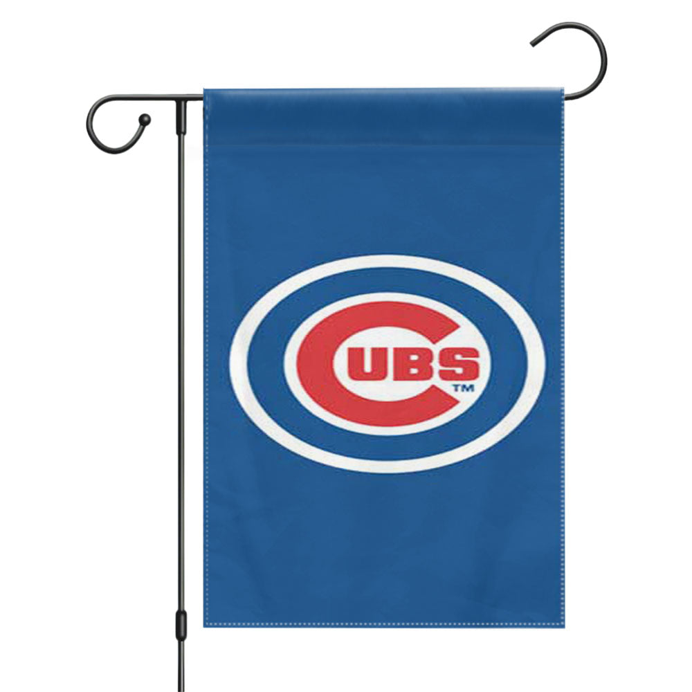 Chicago Cubs Logo Pattern Garden Flags Yard Outdoor Lawn 12 X 18