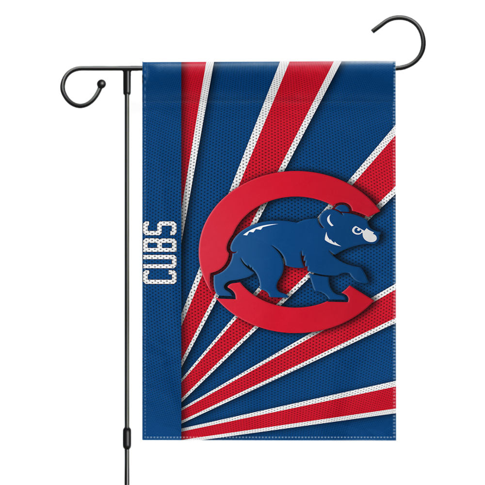 Chicago Cubs Logo Garden Flags Yard Outdoor Lawn 12 X 18