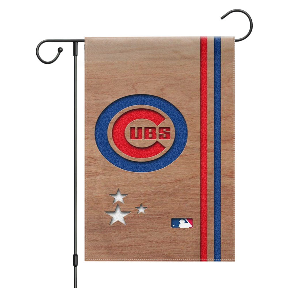 Chicago Cubs Street Stripe Garden Flags Yard Outdoor Lawn 12 X 18