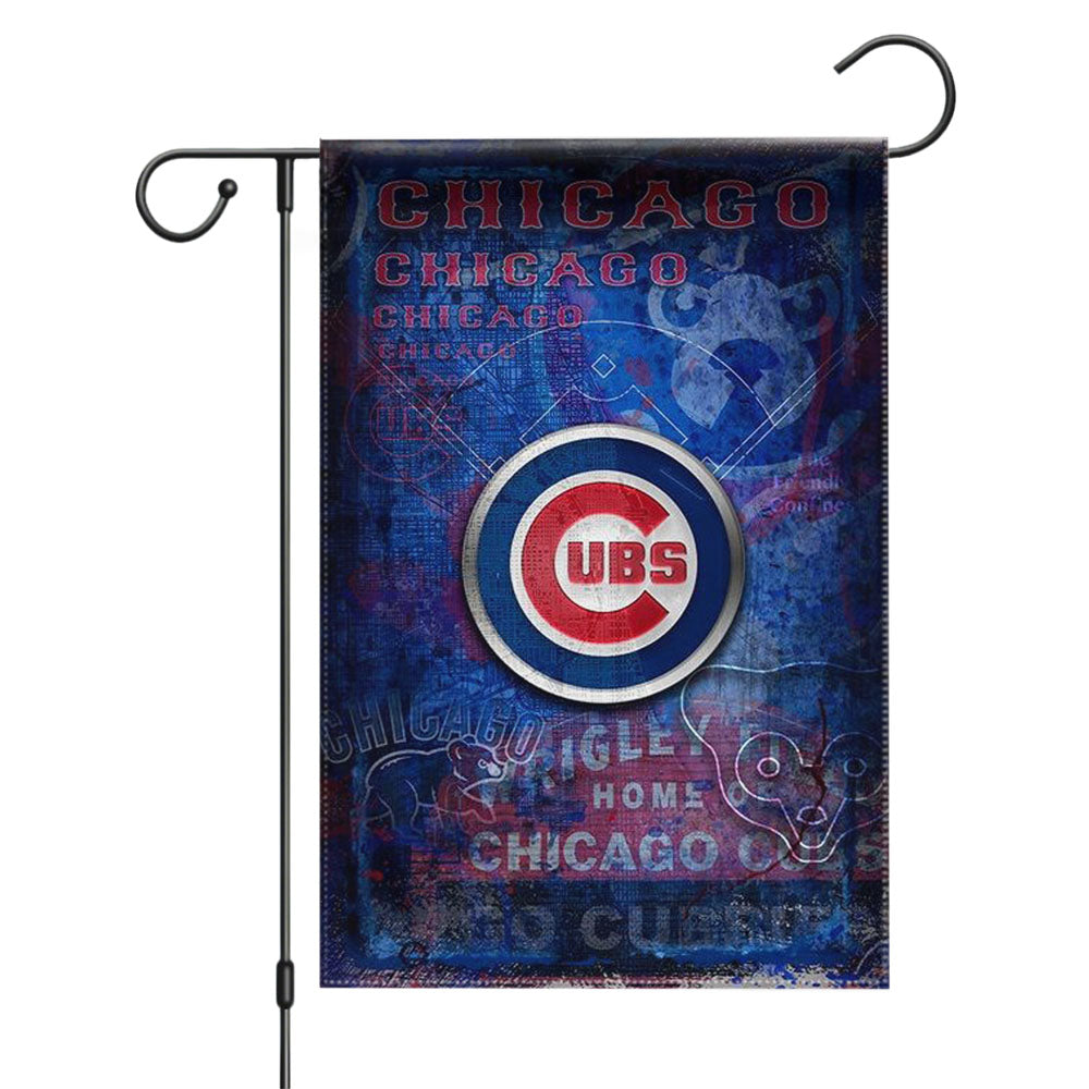 Chicago Cubs Texturing Garden Flags Yard Outdoor Lawn 12 X 18