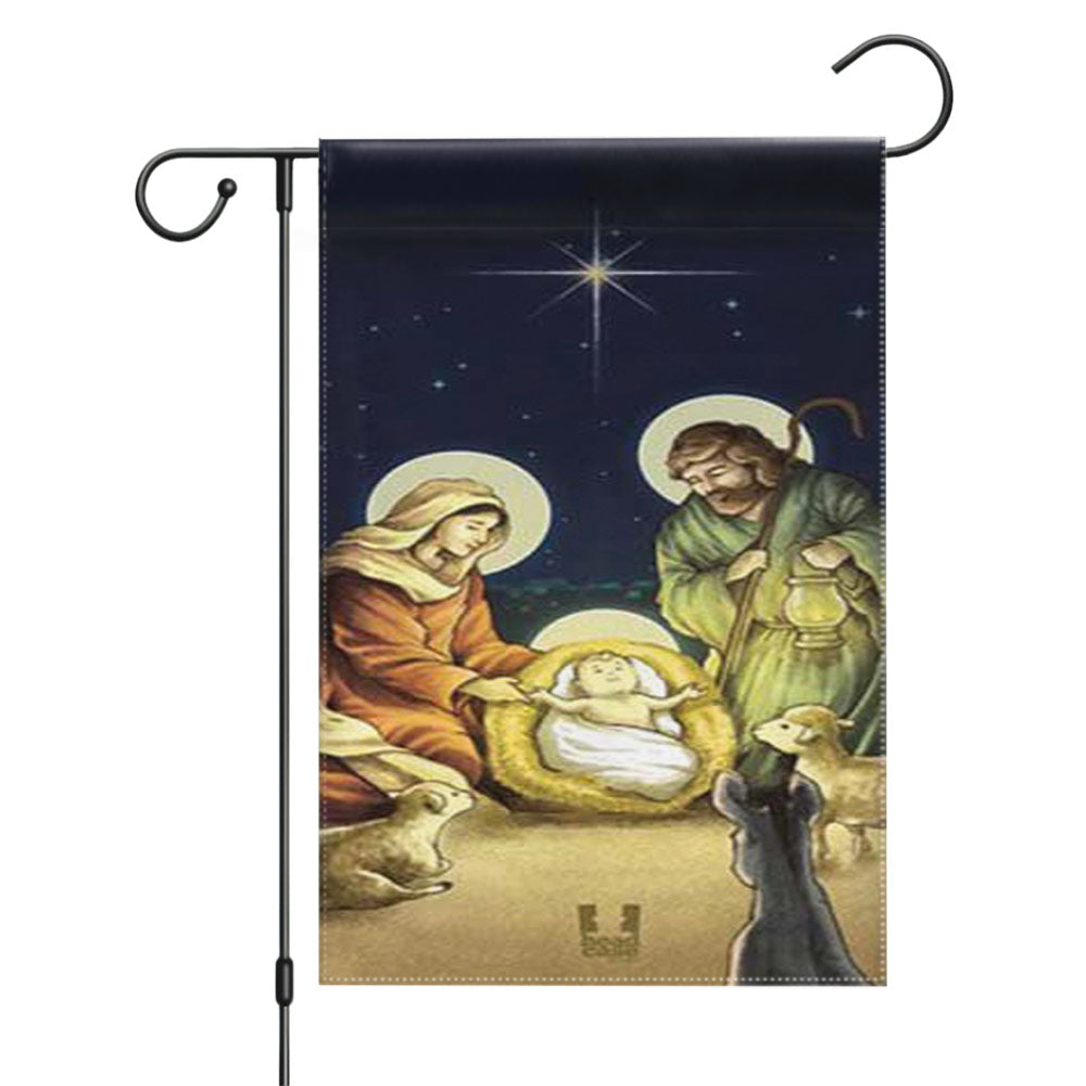 Christmas Nativity Garden Flags Yard Outdoor Lawn 12 X 18