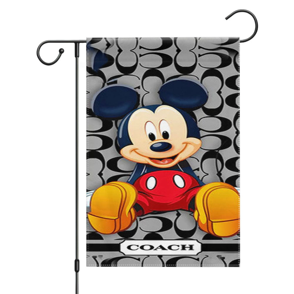 Coach Mickey Mouse Garden Flags Yard Outdoor Lawn 12 X 18