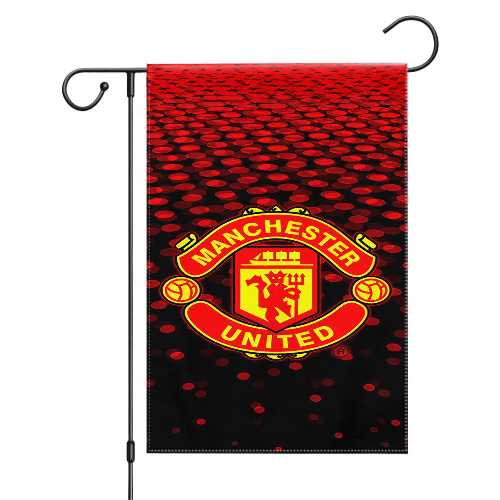 Cool Manchester United Logo Garden Flags Yard Outdoor Lawn 12 X 18