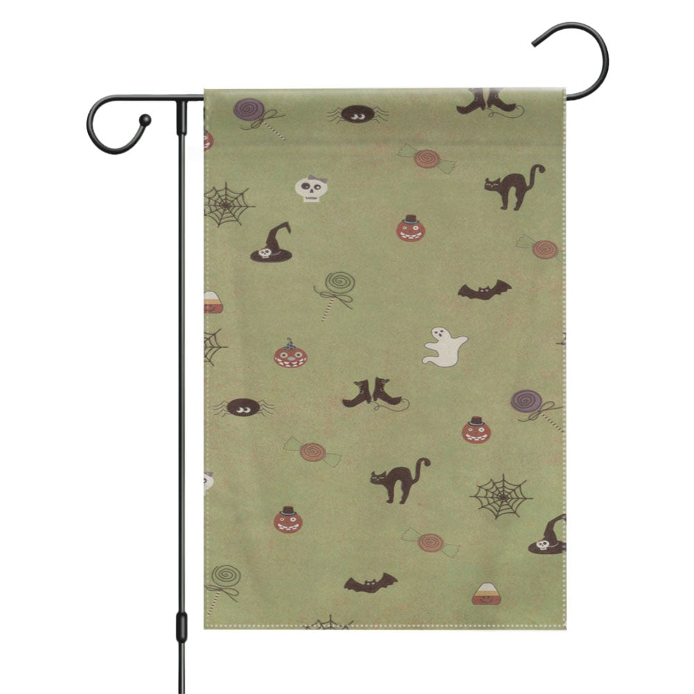 Cute Halloween Pattern Wallpaper Garden Flags Yard Outdoor Lawn 12 X 18